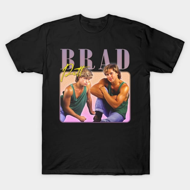 DankFutura Brad Pitt 90s Style Aesthetic Fan Art Design T Shirt
